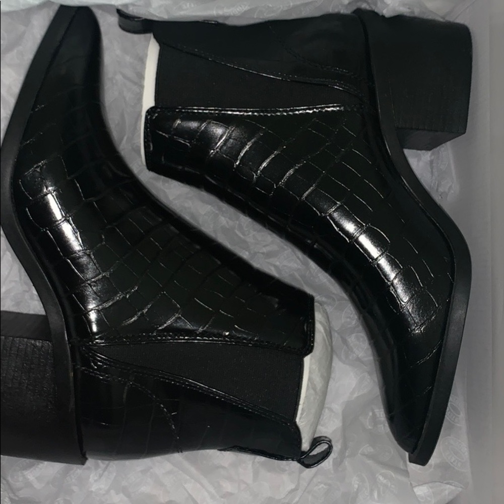 COPY - Audience-C black crocodile ankle boots